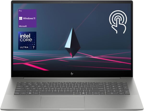 HP Envy Business AI Laptop, 17.3" FHD Touchscreen, Intel Core Ultra 7 155H, 64GB DDR5 RAM, 2TB SSD, Numeric Keypad, HDMI, Webcam, Backlit Keyboard, Wi-Fi 7, Windows 11 Pro, Silver